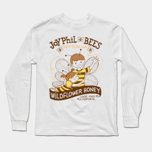 Joyphil Bees Beekeeping Illustration Long Sleeve T-Shirt